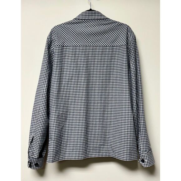 MARC BY MARC JACOBS Black/Ivory Linen Blend Zip Front Jacket, Sz L - Picture 9 of 13